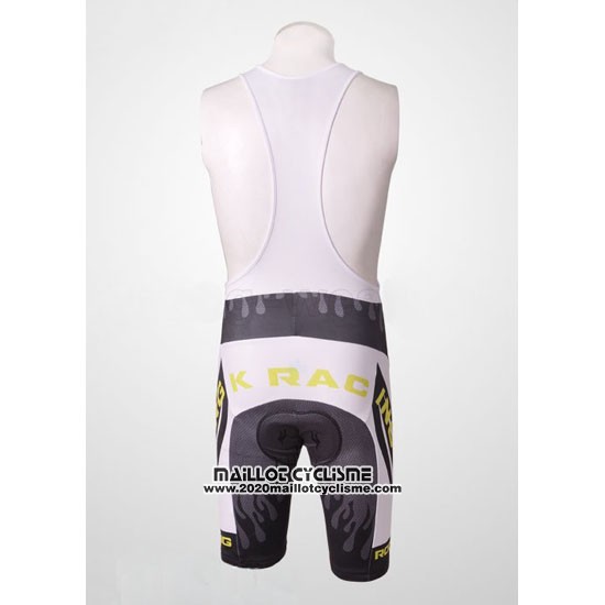 2010 Maillot Ciclismo Rock Racing Argent et Blanc Manches Courtes et Cuissard